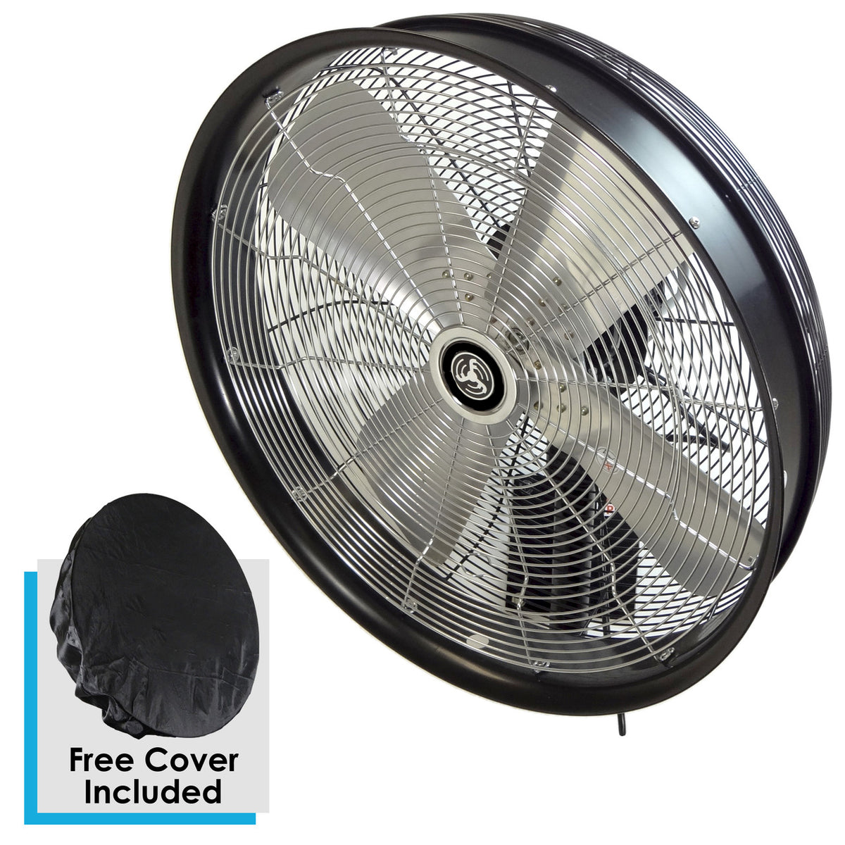 24" Misting Oscillating Professional Outdoor Waterproof Fan Kit with 8 nozzles