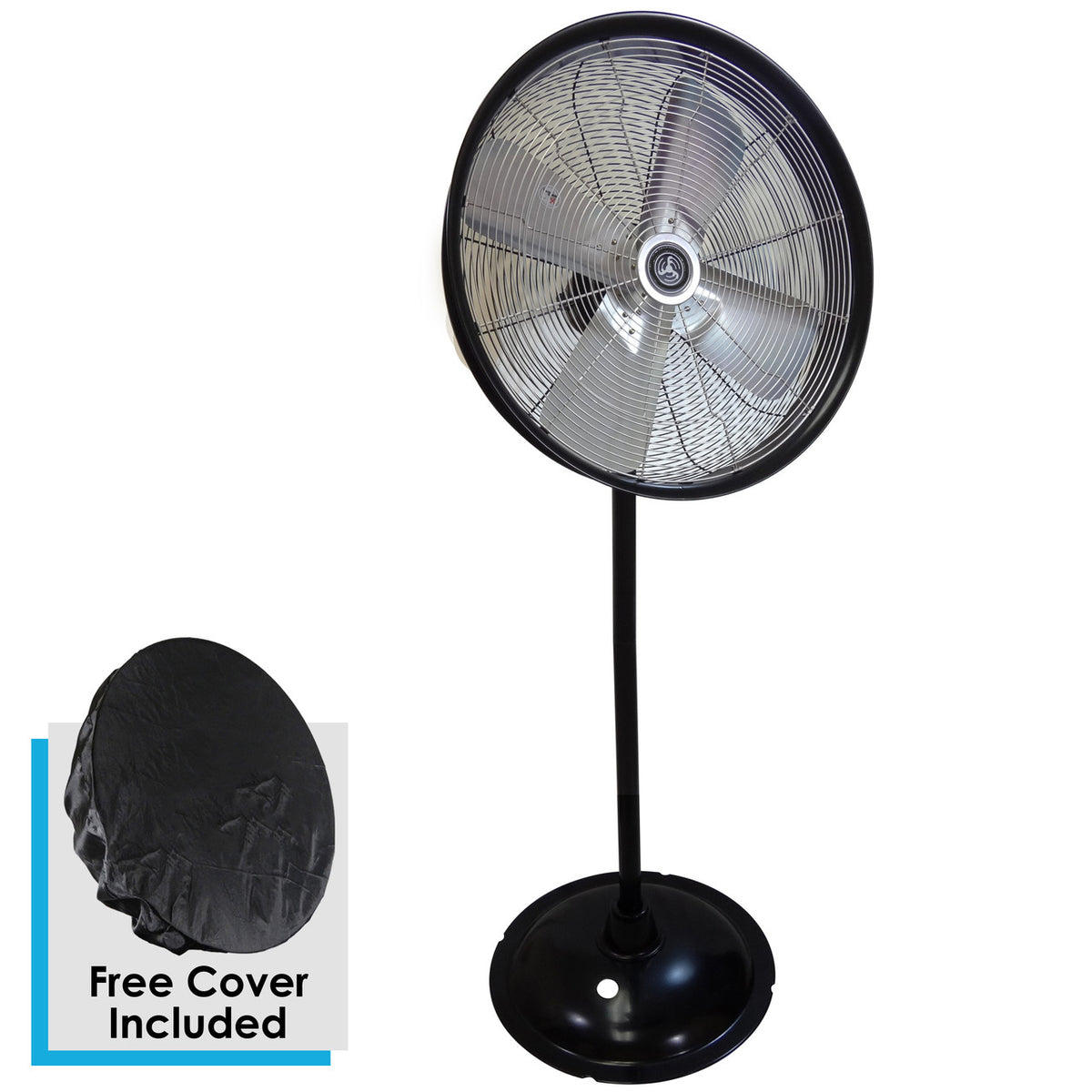 24" Professional Oscillating Waterproof Pedestal Fan