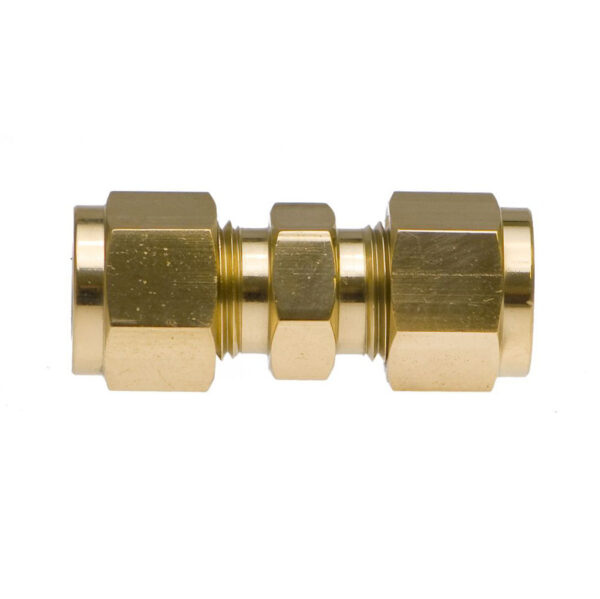 3/8" Brass Compression Straight Union Fitting