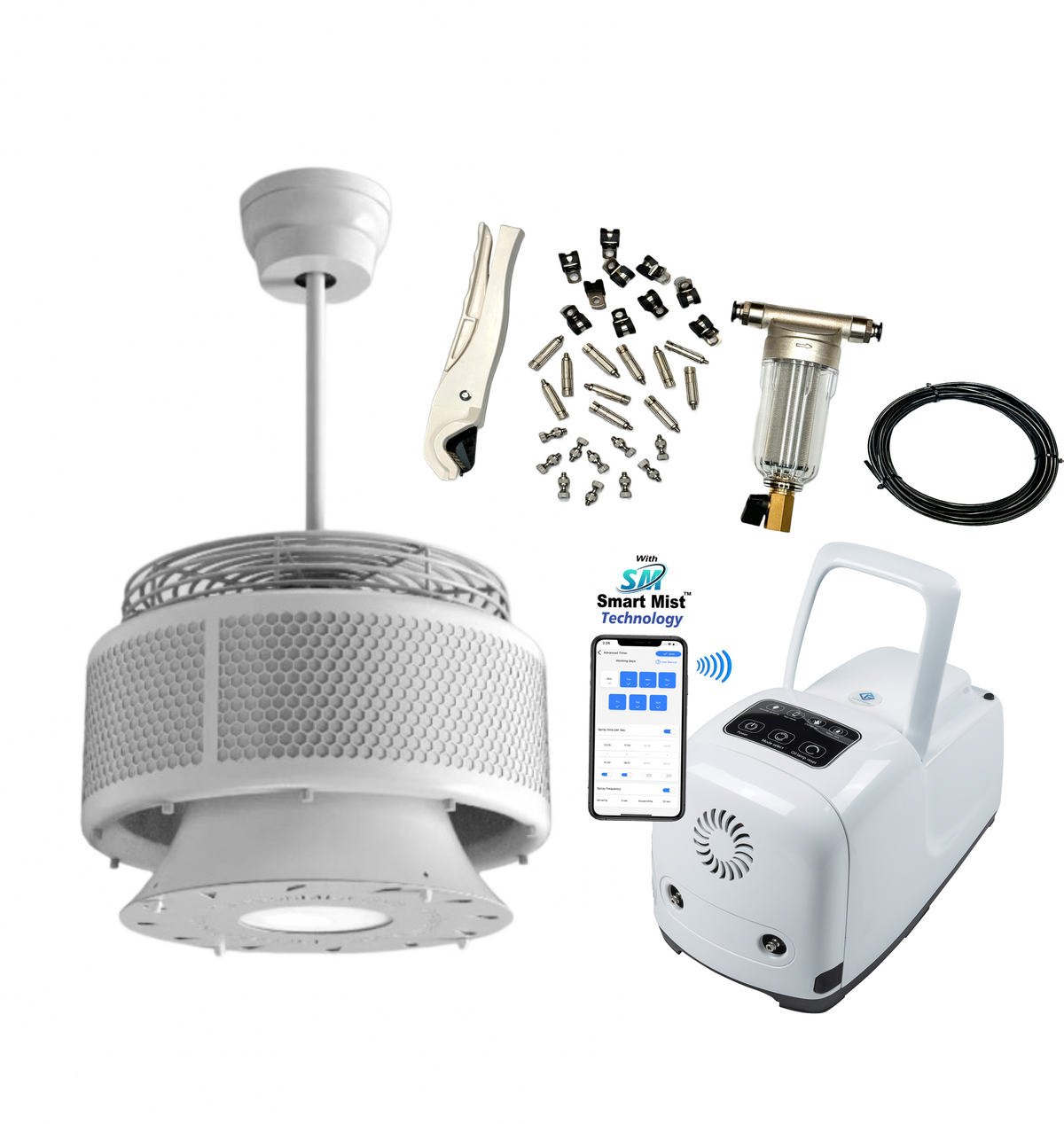 Luxaire Ceiling Misting Fan Kit