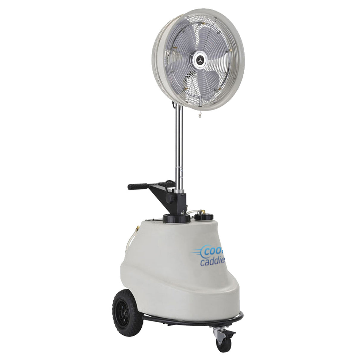 Cool Caddie-Self Contained Portable 1000 PSI Misting Fan 3 speed Mist Fan -18  inch 16 Gallon Tank