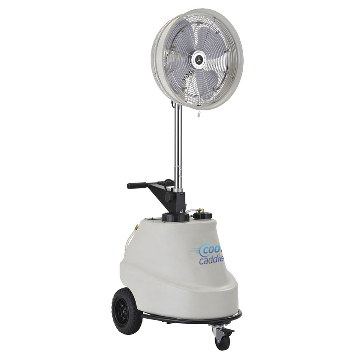 Cool Caddie-Self Contained Portable 1000 PSI Misting Fan 3 speed Mist Fan -18 inch 16 Gallon Tank
