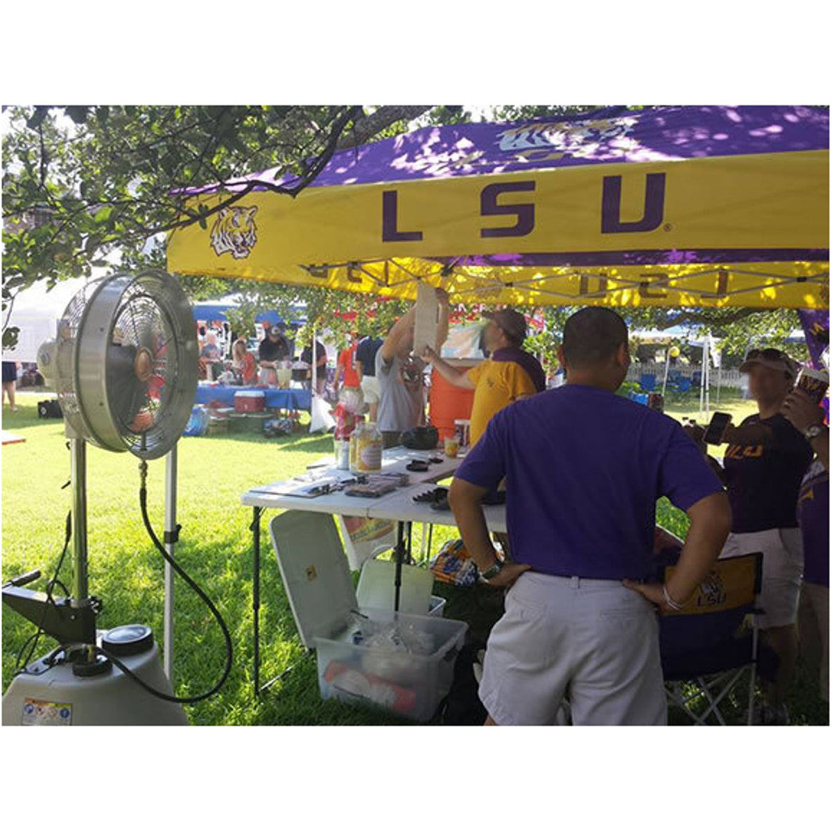 Cool Caddie-Self Contained Portable 1000 PSI Misting Fan 3 speed Mist Fan -18 inch 16 Gallon Tank