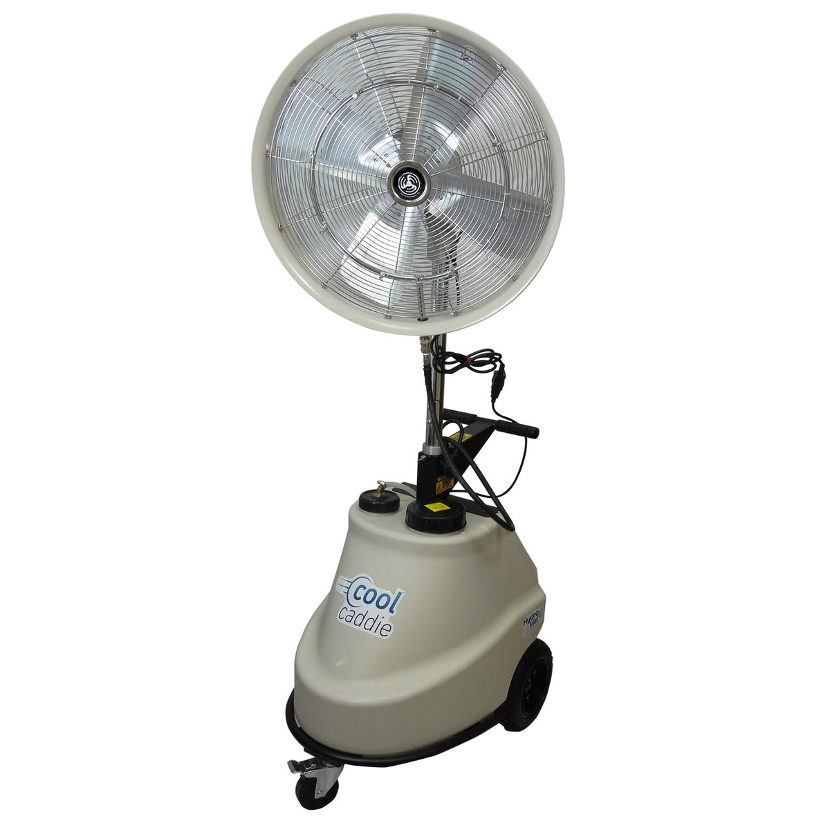 Cool Caddie-Self Contained Portable 1000 PSI Misting Fan 3 speed Mist Fan -24 inch 16 Gallon Tank