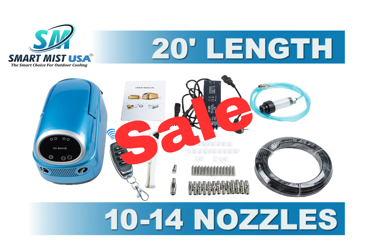 SM-050 ( 8-14 Nozzle ) High pressure 800 psi misting system. DIY misting system Kit w/ remote control