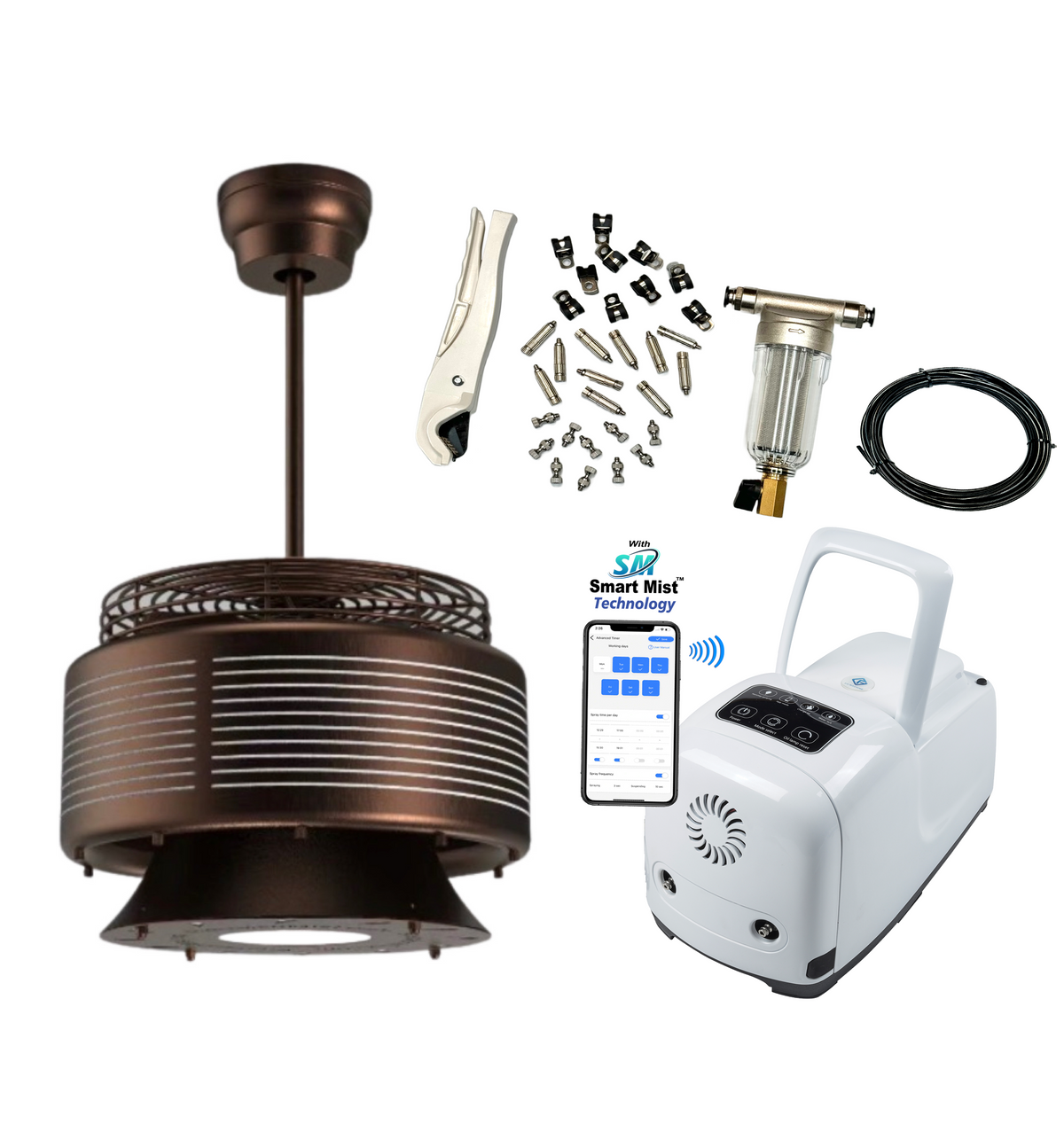 Luxaire Ceiling Misting Fan Kit