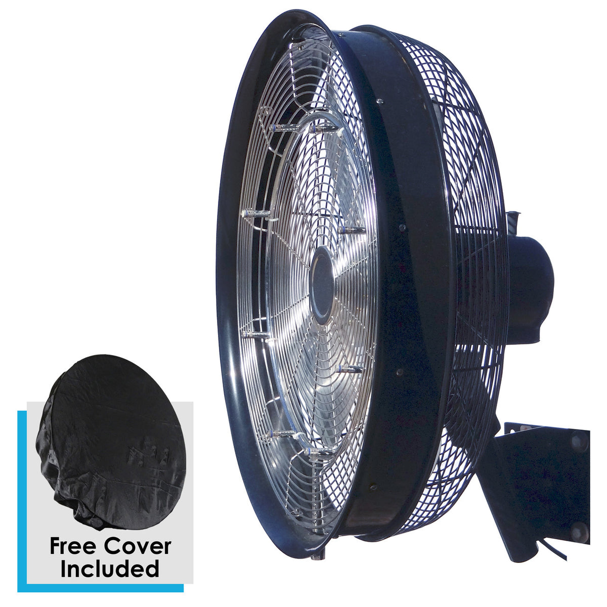 24" Misting Oscillating Professional Outdoor Waterproof Fan Kit with 8 nozzles