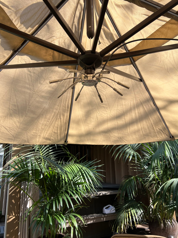 jagermeister patio umbrella Misting Kit For Offset Cantilever Umbrella High Pressure