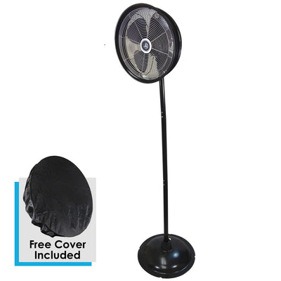 18" Professional Oscillating Waterproof Pedestal Fan
