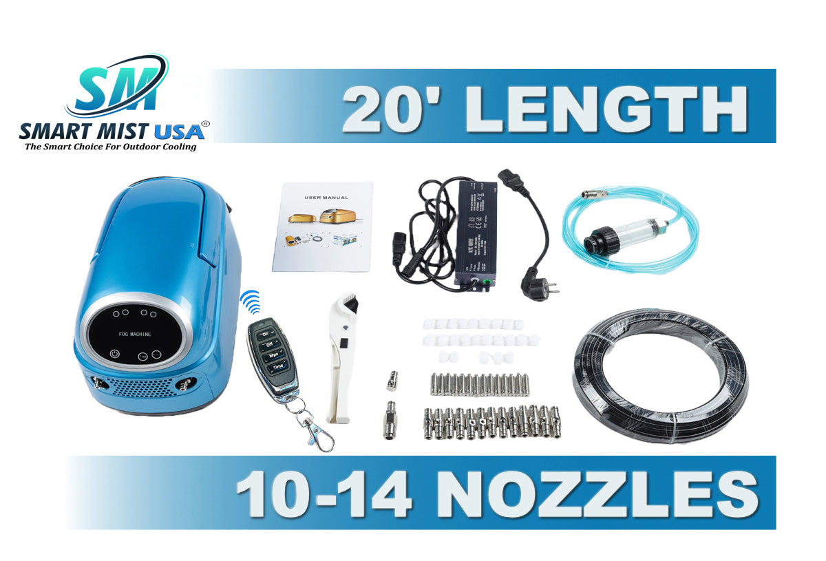 SM-050 ( 8-14 Nozzle )  High pressure 1000 psi misting system. DIY misting system Kit w/ remote control