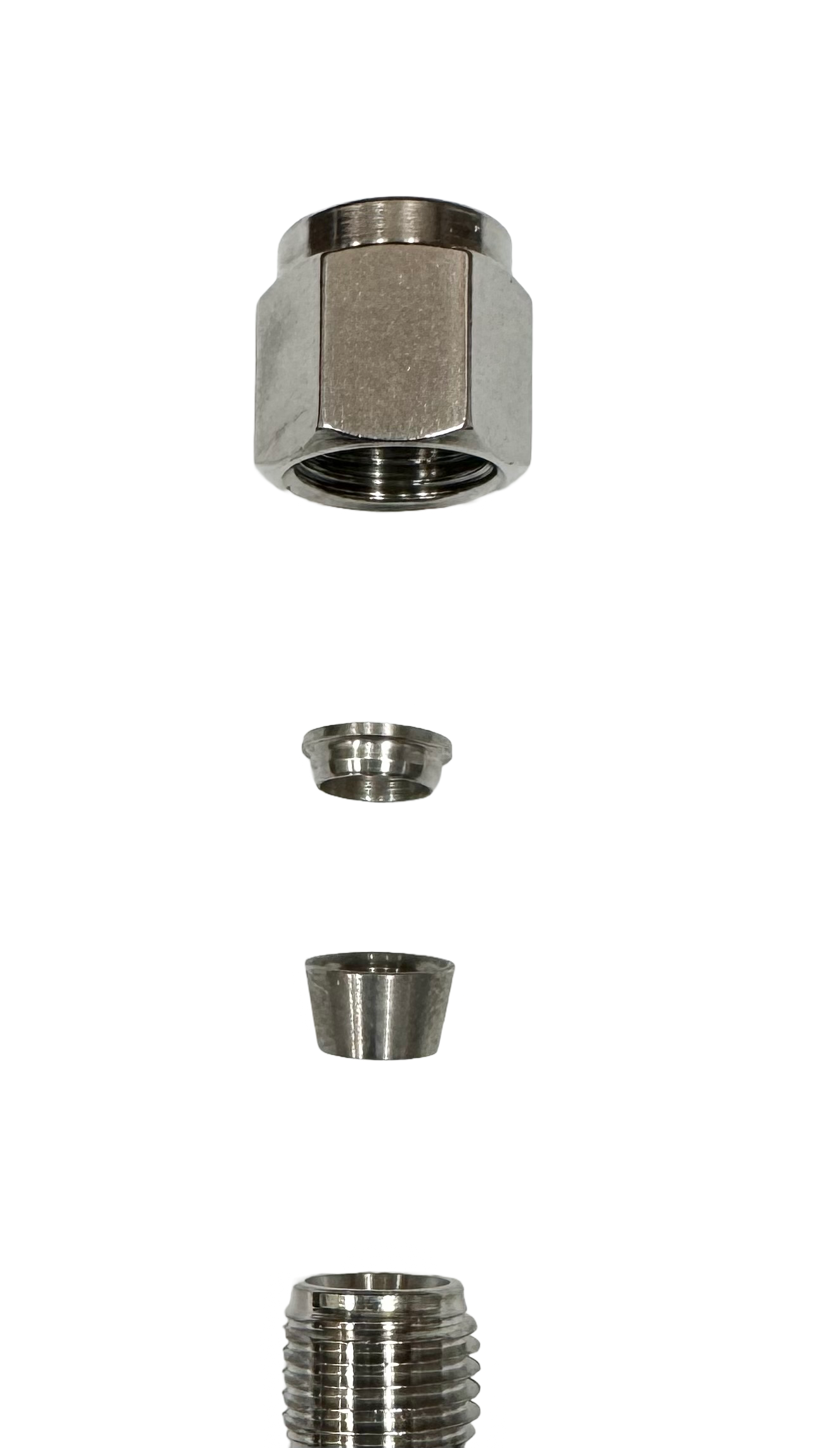 1/4” Stainless Steel Straight Compression Fitting - Smart Mist USA