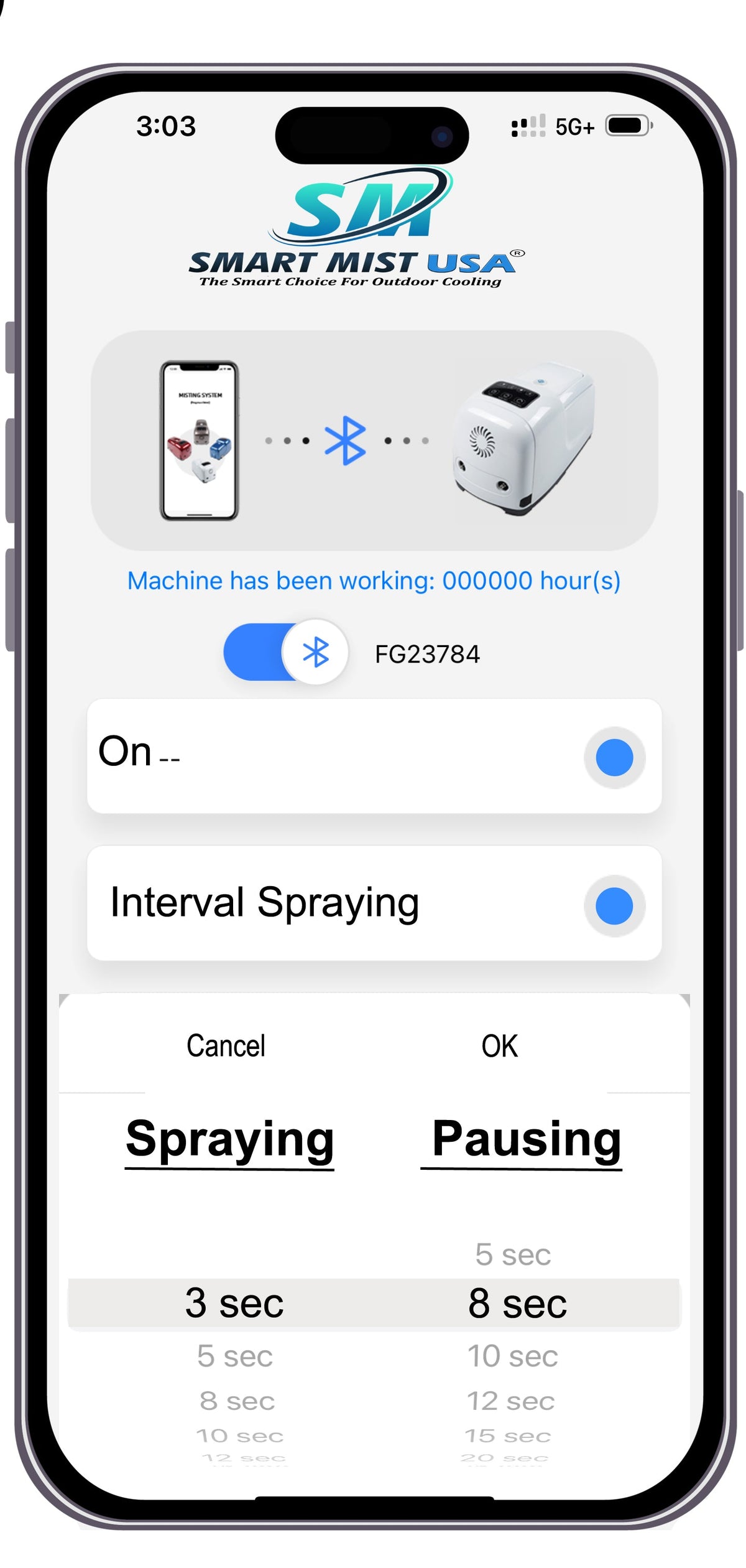 70 ft. - 35 nozzle high pressure misting system w/app control. DIY misting system  Kit with optional stainless steel tubing