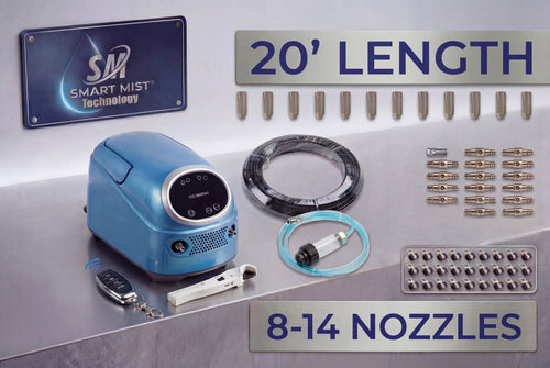 SM-050 ( 8-14 Nozzle )  High pressure 800 psi misting system. DIY misting system Kit w/ remote control