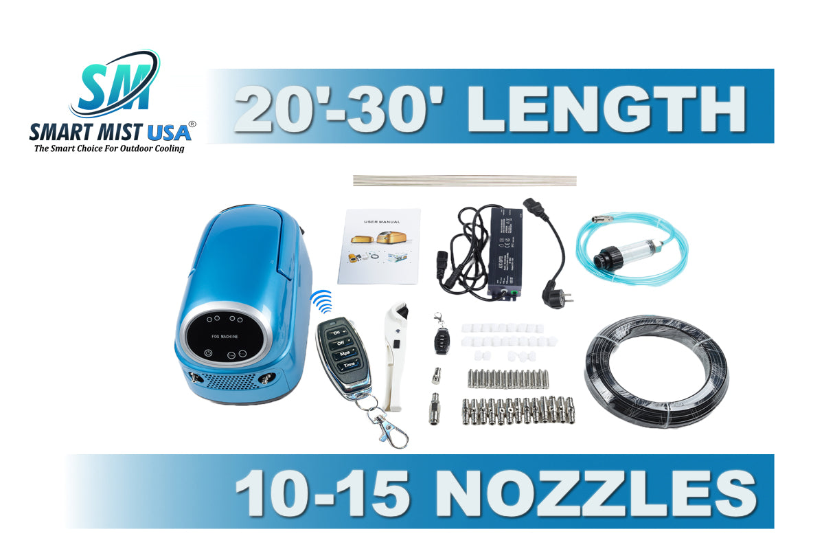 20&#39;-30&#39; SM-050S ( 3- 20 Nozzle )  High pressure 1000 psi misting system. DIY misting system Kit w/ remote control