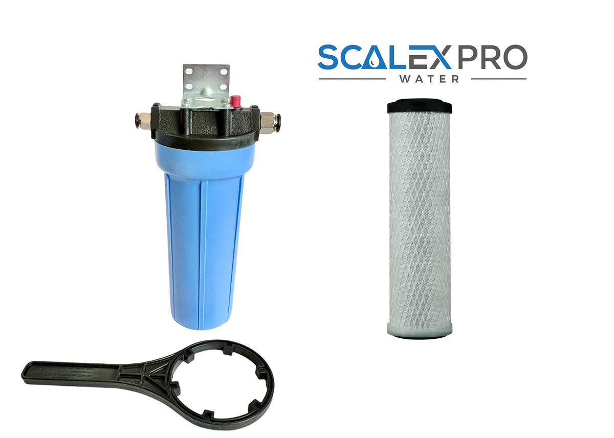 ( GOOD ) 10&quot;  Filter Canister with ScaleX  Pro 1026 Cartridge and Wrench