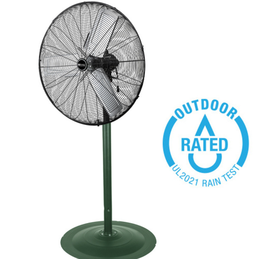 24" Industrial/Commercial PFO Oscillating Indoor/Outdoor Pedestal Fan.